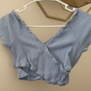 Blue Cross crop top